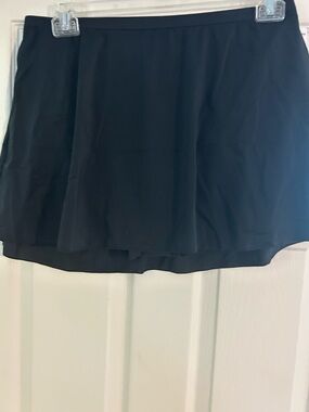 Black Women's Swim Skirt with Built-In Swim bottom